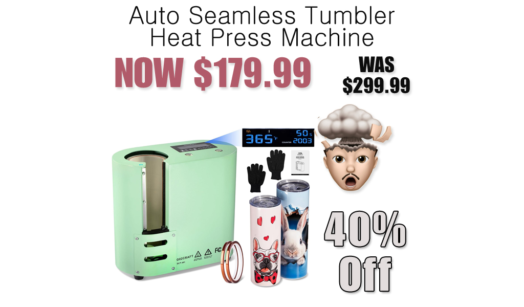 Auto Seamless Tumbler Heat Press Machine Just $179.99 on Amazon (Reg. $299.99)