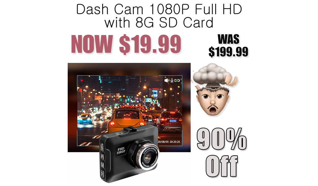 Dash Cam 1080P Full HD with 8G SD Card Only $19.99 Shipped on Amazon (Regularly $199.99)