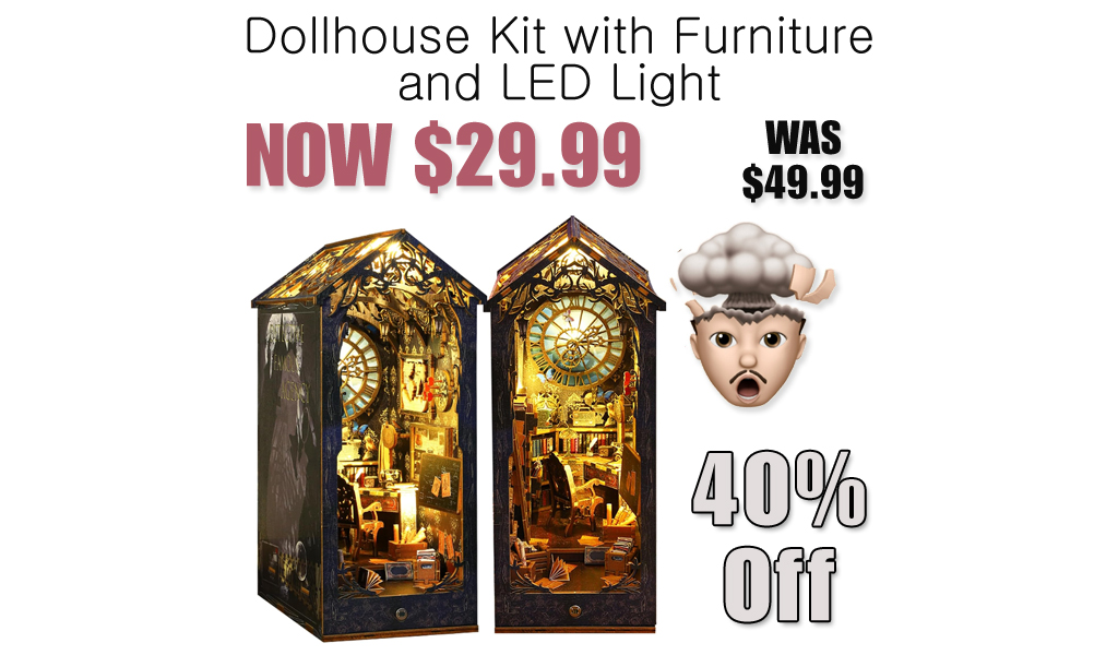 Dollhouse Kit with Furniture and LED Light Only $29.99 Shipped on Amazon (Regularly $49.99)