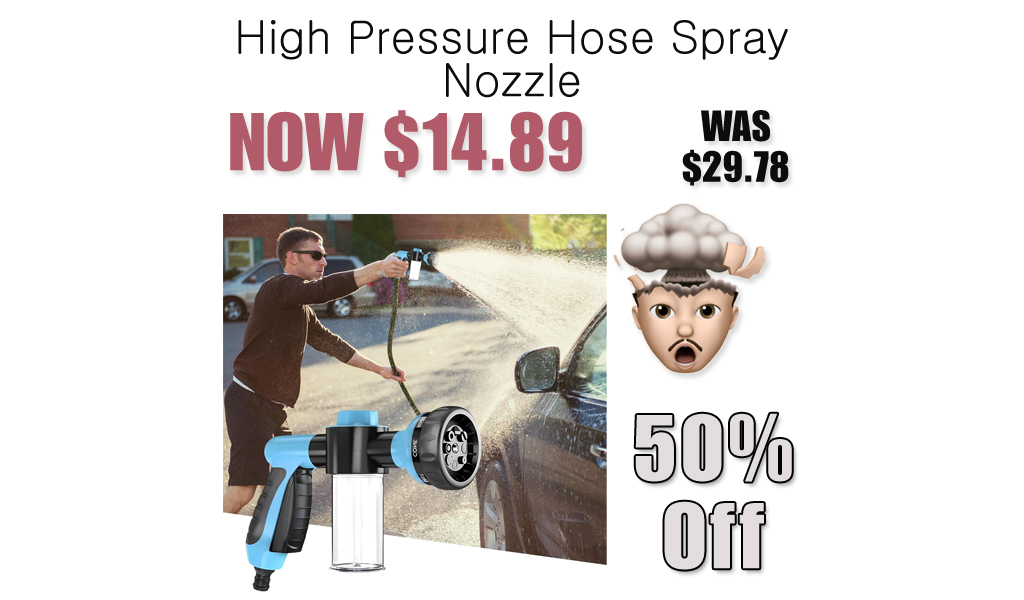 High Pressure Hose Spray Nozzle Just $14.89 on Amazon (Reg. $29.78)
