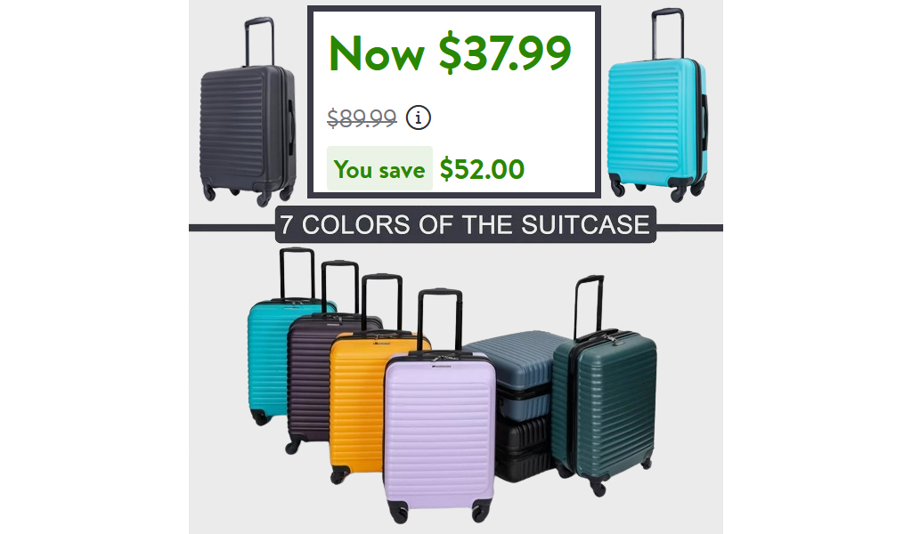 Lightweight Hardside Suitcase Just $37.99 Shipped on Walmart.com (Reg. $89.99)