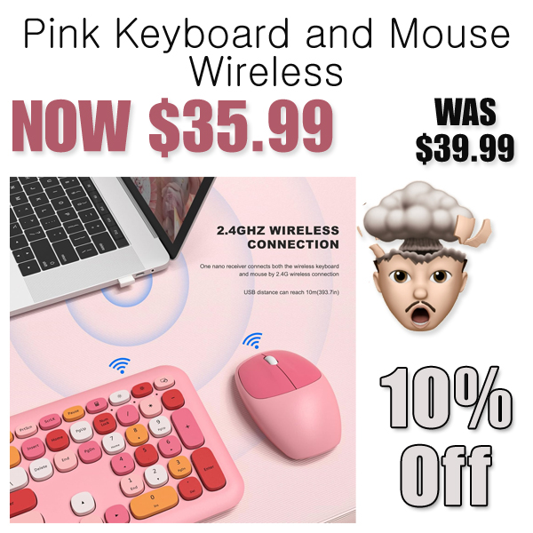 Pink Keyboard and Mouse Wireless Only $35.99 Shipped on Amazon (Regularly $39.99)