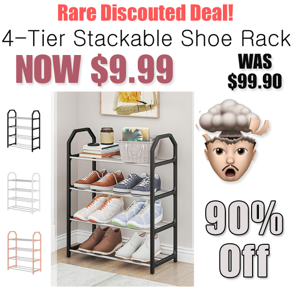 4-Tier Stackable Shoe Rack Only $9.99 Shipped on Amazon (Regularly $99.90)