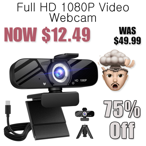 Full HD 1080P Video Webcam Only $12.49 Shipped on Amazon (Regularly $49.99)
