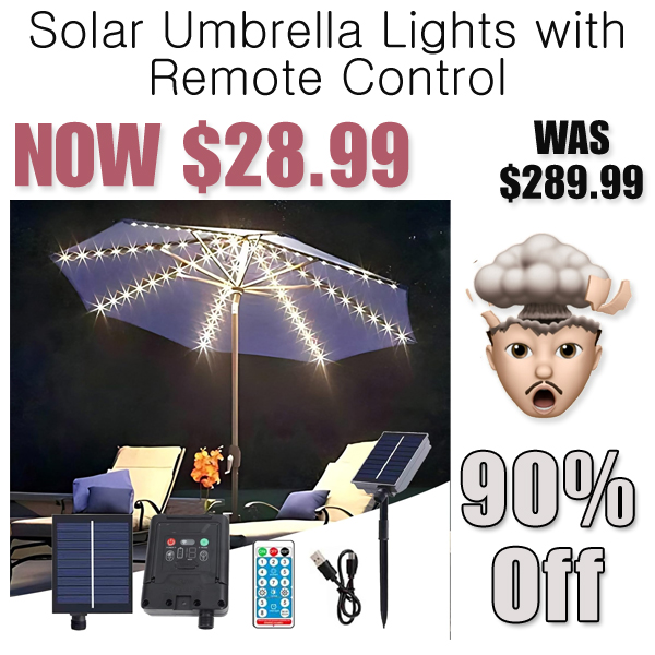 Solar Umbrella Lights with Remote Control Only $28.99 Shipped on Amazon (Regularly $289.99)
