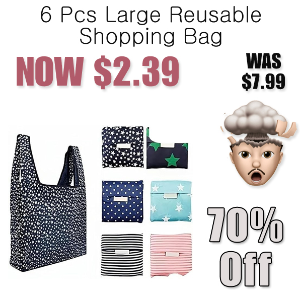 6 Pcs Large Reusable Shopping Bag Only $2.39 Shipped on Amazon (Regularly $7.99)
