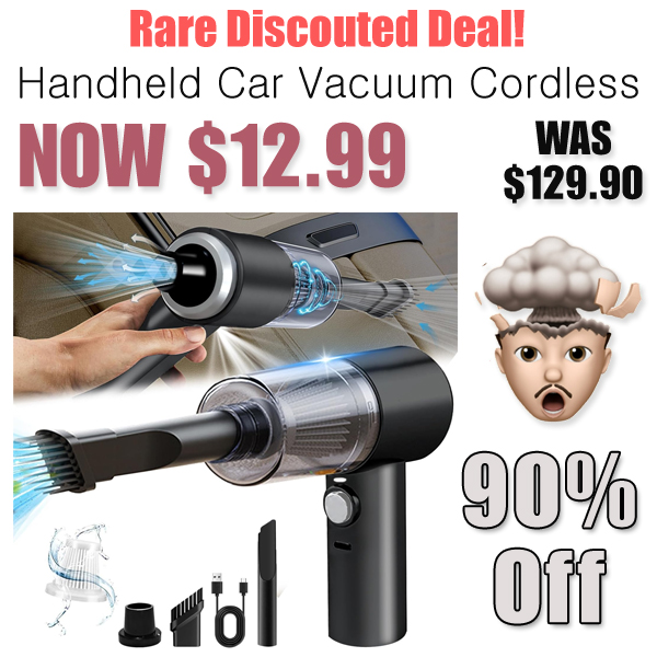 Handheld Car Vacuum Cordless Only $12.99 Shipped on Amazon (Regularly $129.90)