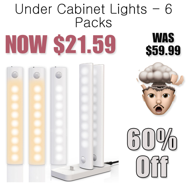 Under Cabinet Lights - 6 Packs Only $21.59 Shipped on Amazon (Regularly $59.99)