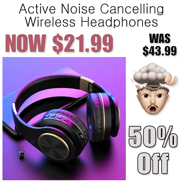 Active Noise Cancelling Wireless Headphones Only $21.99 Shipped on Amazon (Regularly $43.99)