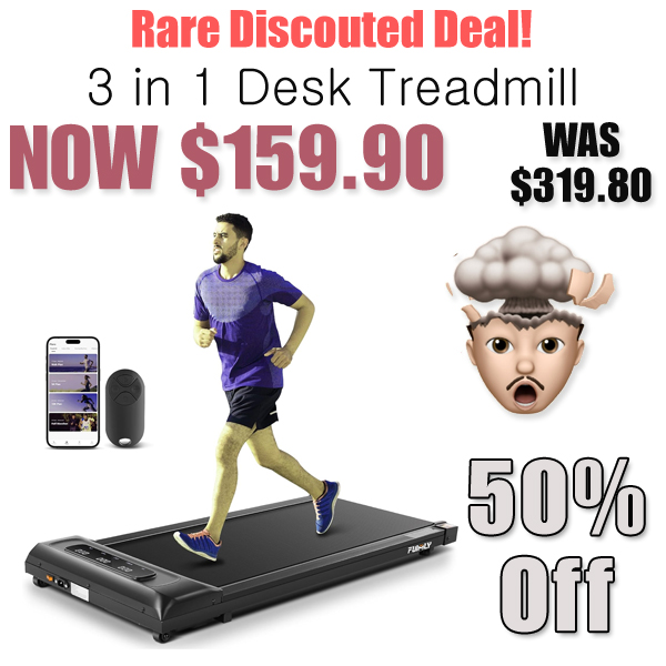 3 in 1 Desk Treadmill Only $159.90 Shipped on Amazon (Regularly $319.80)