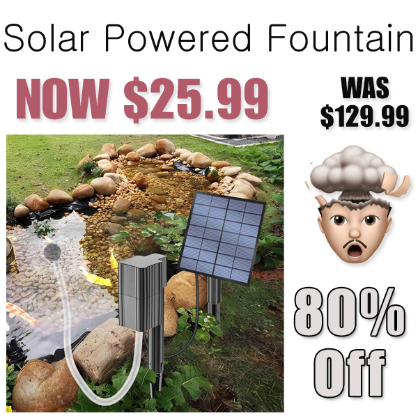 Solar Powered Fountain Only $25.99 Shipped on Amazon (Regularly $129.99)