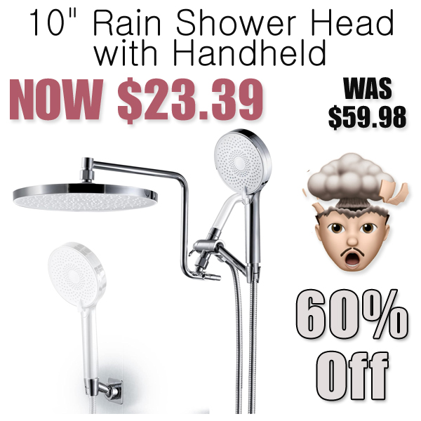 10" Rain Shower Head with Handheld Only $23.39 Shipped on Amazon (Regularly $59.98)