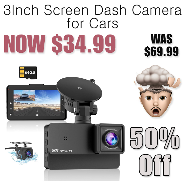 3Inch Screen Dash Camera for Cars Only $34.99 Shipped on Amazon (Regularly $69.99)