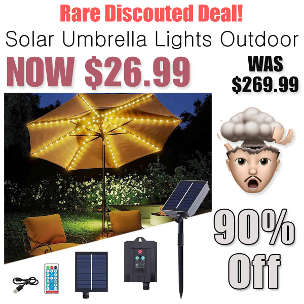 Solar Umbrella Lights Outdoor Only $26.99 Shipped on Amazon (Regularly $269.99)