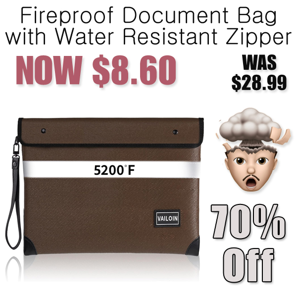 Fireproof Document Bag with Water Resistant Zipper Only $8.60 Shipped on Amazon (Regularly $28.99)