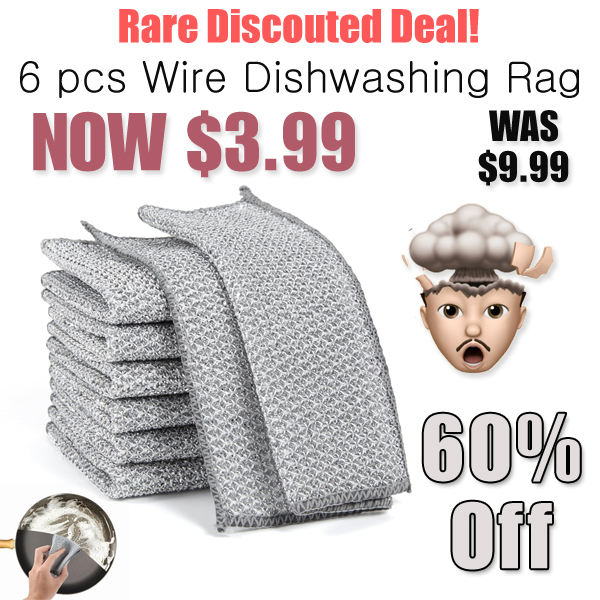 6 pcs Wire Dishwashing Rag Only $3.99 Shipped on Amazon (Regularly $9.99)
