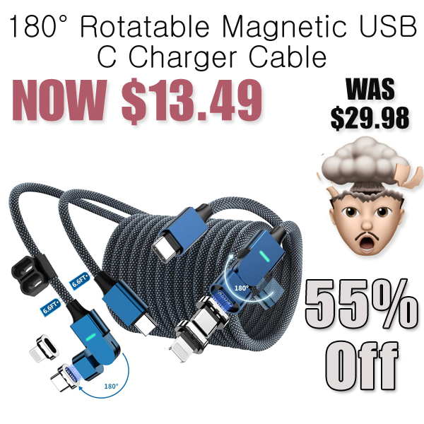 180° Rotatable Magnetic USB C Charger Cable Only $13.49 Shipped on Amazon (Regularly $29.98)
