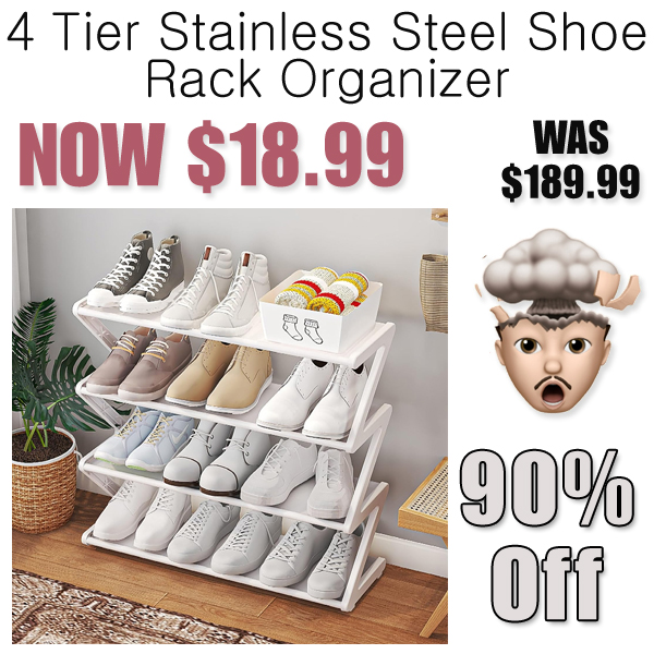 4 Tier Stainless Steel Shoe Rack Organizer Only $18.99 Shipped on Amazon (Regularly $189.99)