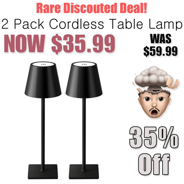 2 Pack Cordless Table Lamp Only $35.99 Shipped on Amazon (Regularly $59.99)