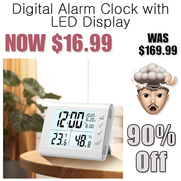 Digital Alarm Clock with LED Display Only $16.99 Shipped on Amazon (Regularly $169.99)