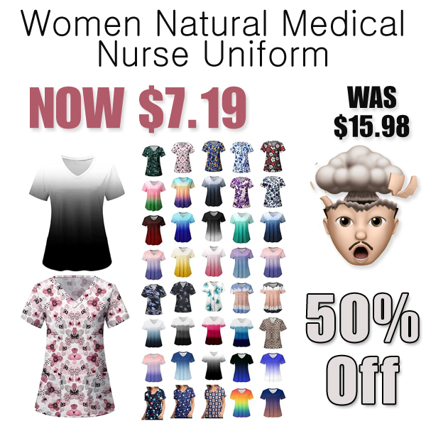 Women Natural Medical Nurse Uniform Only $7.19 Shipped on Amazon (Regularly $15.98)