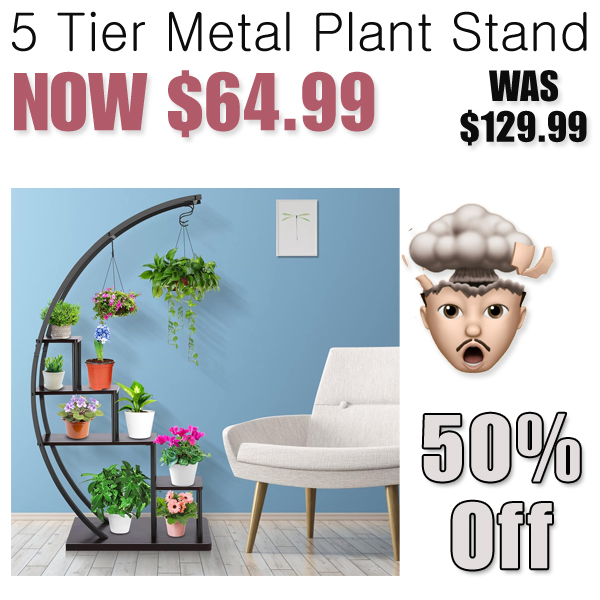5 Tier Metal Plant Stand Just $64.99 on Amazon (Reg. $129.99)