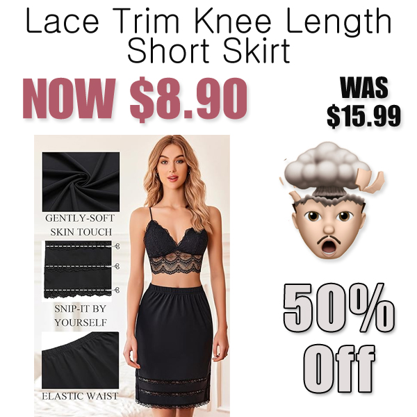 Lace Trim Knee Length Short Skirt Only $8.90 Shipped on Amazon (Regularly $15.99)