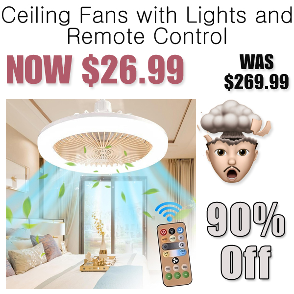 Ceiling Fans with Lights and Remote Control Only $26.99 Shipped on Amazon (Regularly $269.99)