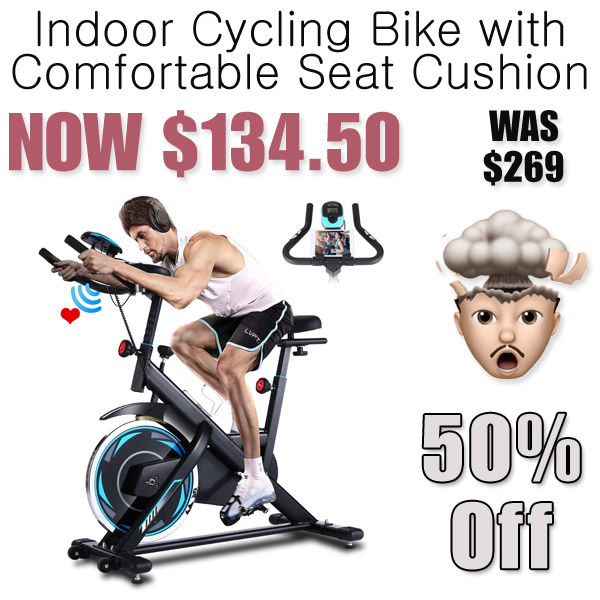 Indoor Cycling Bike with Comfortable Seat Cushion Only $134.50 Shipped on Amazon (Regularly $269)
