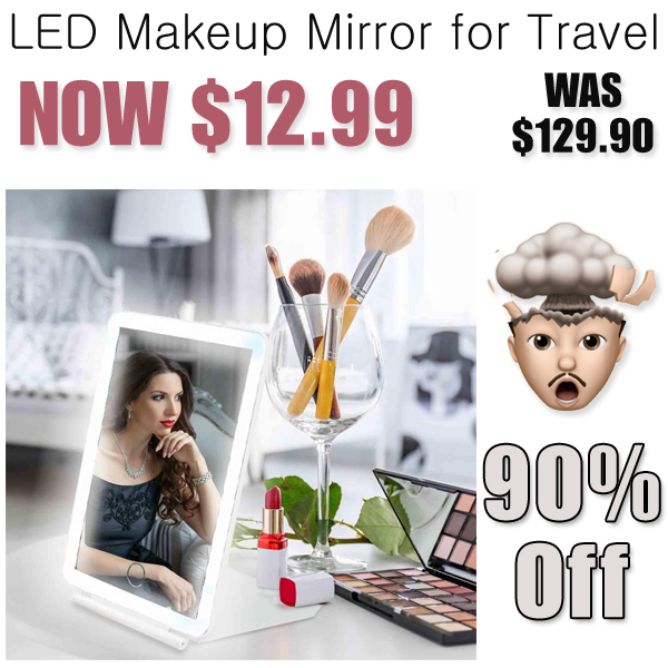 LED Makeup Mirror for Travel Only $12.99 Shipped on Amazon (Regularly $129.90)