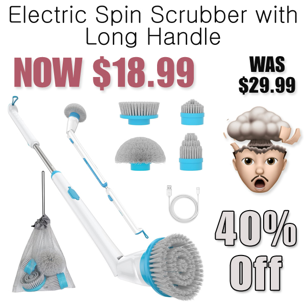 Electric Spin Scrubber with Long Handle Only $18.99 Shipped on Amazon (Regularly $29.99)