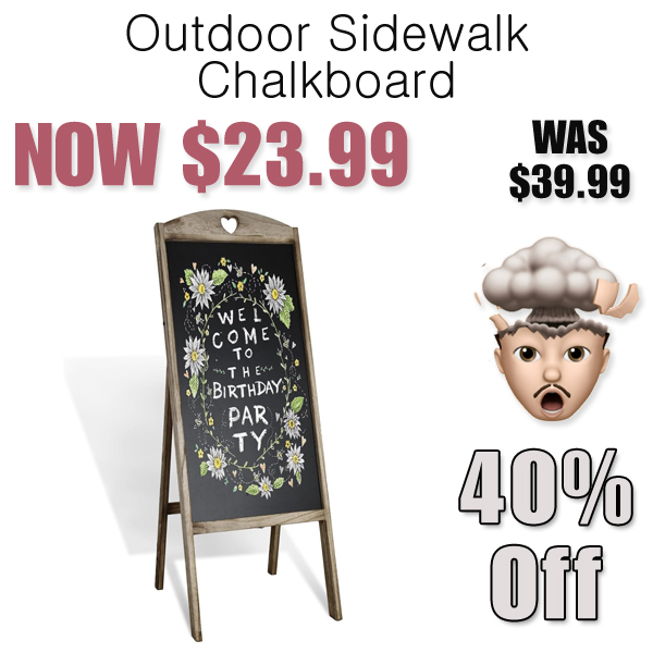 Outdoor Sidewalk Chalkboard Only $23.99 Shipped on Amazon (Regularly $39.99)