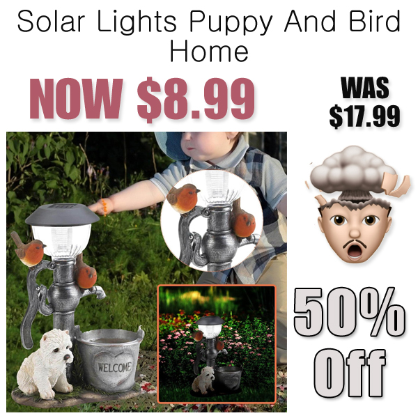 Solar Lights Puppy And Bird Home Only $8.99 Shipped on Amazon (Regularly $17.99)