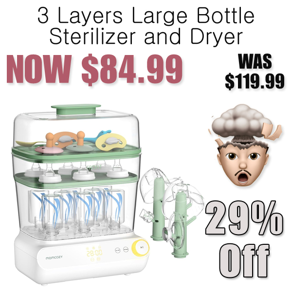 3 Layers Large Bottle Sterilizer and Dryer Only $84.99 Shipped on Amazon (Regularly $119.99)