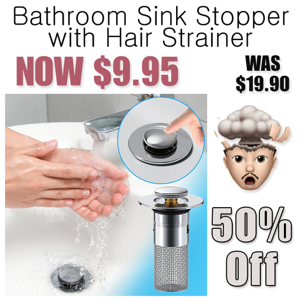 Bathroom Sink Stopper with Hair Strainer Catcher Only $9.95 Shipped on Amazon (Regularly $19.90)
