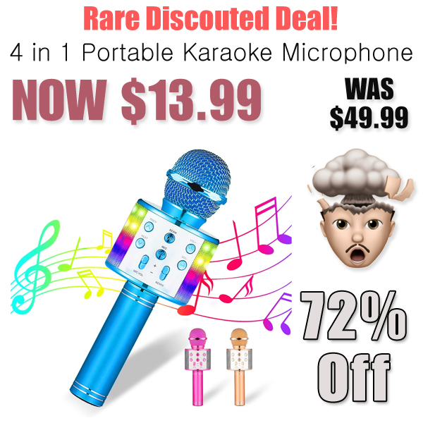 4 in 1 Portable Karaoke Microphone Only $13.99 Shipped on Amazon (Regularly $49.99)