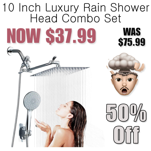 10 Inch Luxury Rain Shower Head Combo Set Only $37.99 Shipped on Amazon (Regularly $75.99)