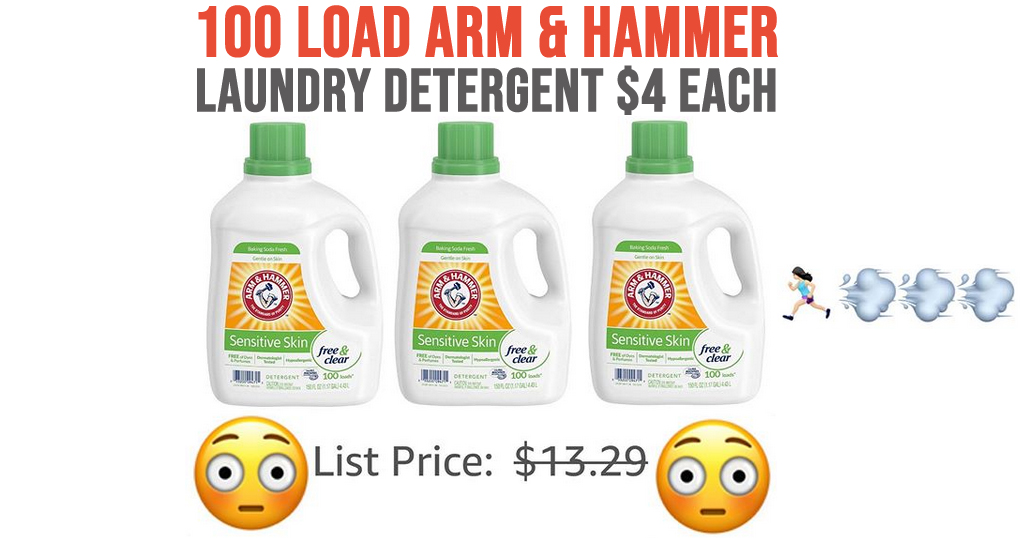 100 Load Arm & Hammer Laundry Detergent $4 Each on Amazon (Regularly $13.29)