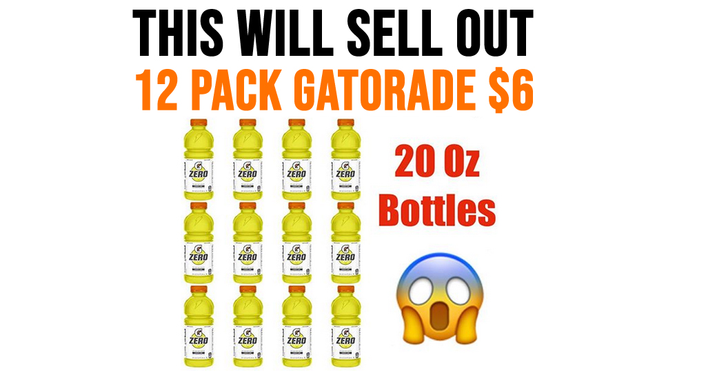12 Pack Gatorade Only $6 Shipped on Amazon