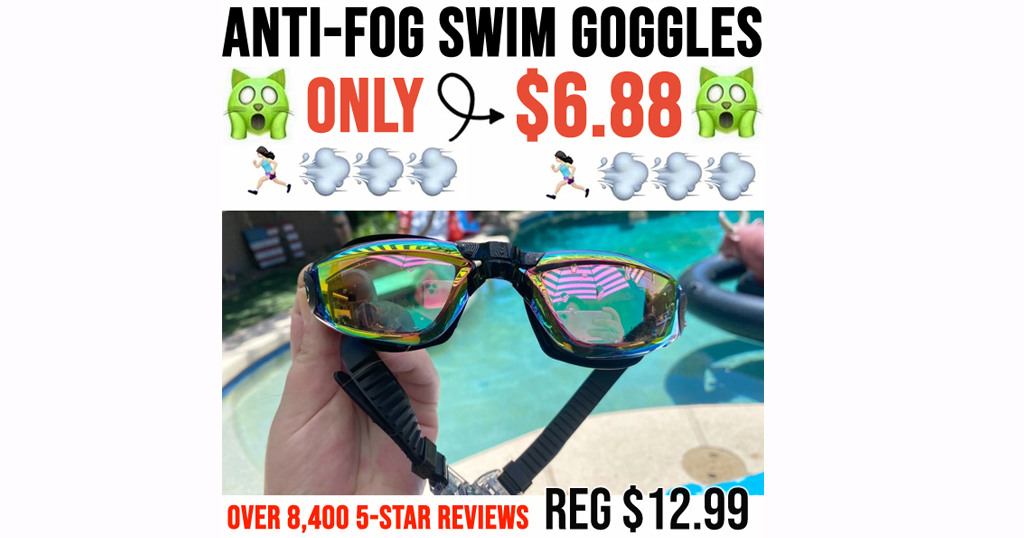 Anti-Fog Swim Goggles w/Case Only $6.88 Shipped on Amazon | Over 8,400 5-Star Reviews