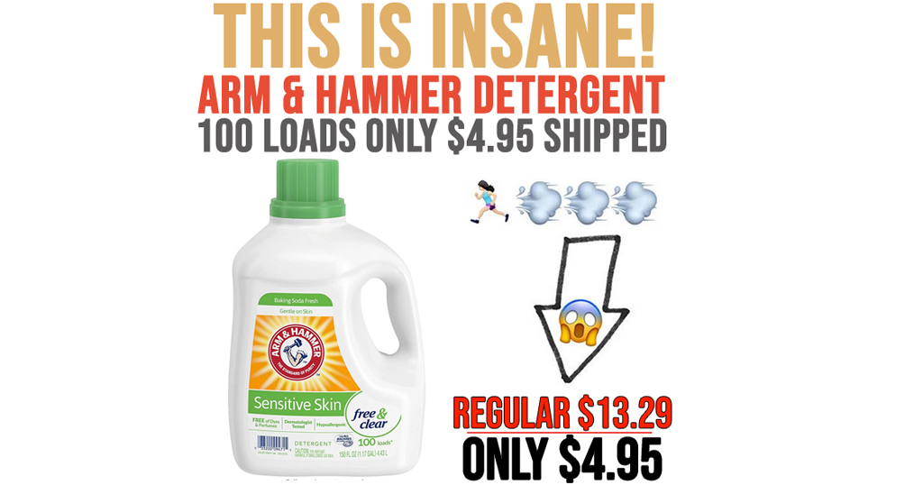 Arm & Hammer Liquid Laundry Detergent 100 Loads Only $4.95 Shipped on Amazon (Regularly $13.29)