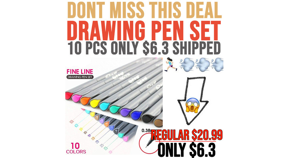 Drawing Pen Set - 10 PCS Only $6.3 Shipped on Amazon (Regularly $20.99)