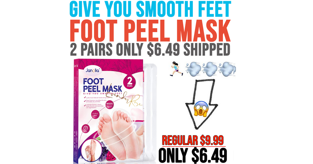 Foot Peel Mask - 2 Pairs Only $6.49 Shipped on Amazon (Regularly $9.99)