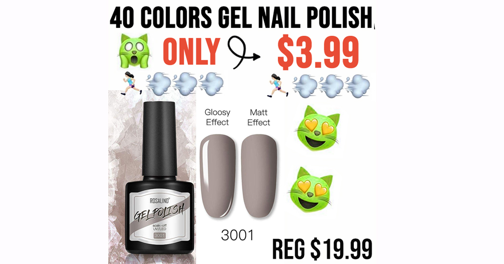 40 Colors Gel Nail Polish Only $3.99 Shipped on Amazon (Regularly $19.99)