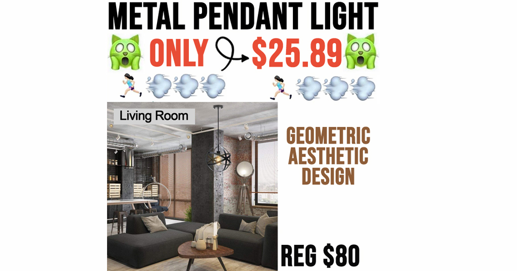 Metal Pendant Light Only $25.89 Shipped on Amazon (Regularly $80)