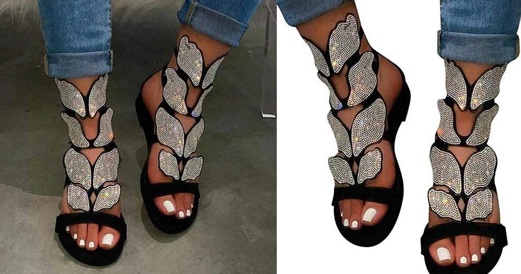 Rhinestone Butterfly Sandals Only $20.99 Shipped on Amazon (Regularly $104.99)