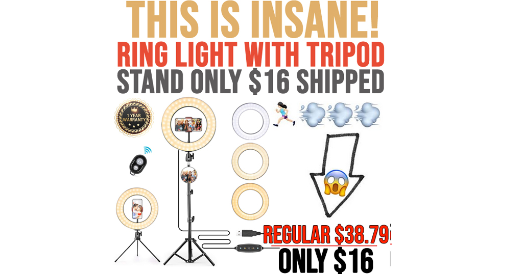 Ring Light with Tripod Stand Only $16 Shipped on Amazon (Regularly $38.79)