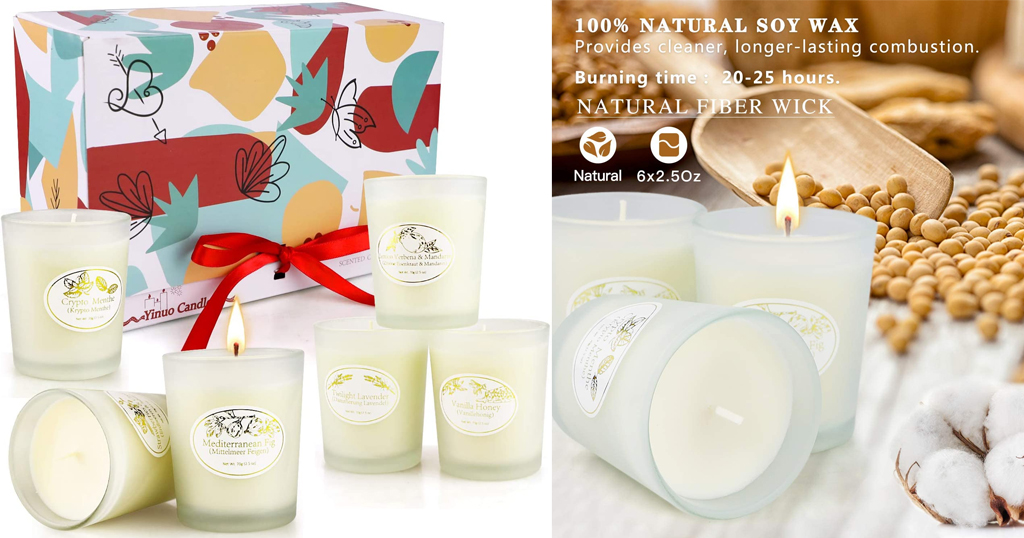 Scented Candles Gifts for Women - Pack of 6 Only $13.49 Shipped on Amazon (Regularly $29.99)