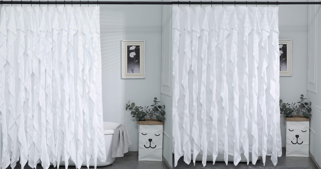 White Ruffle Shower Curtain Only $7.99 Shipped on Amazon (Regularly $19.99)