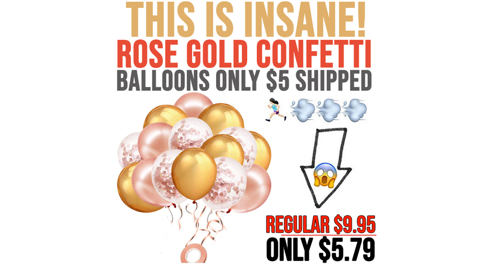 rose gold Confetti Balloons